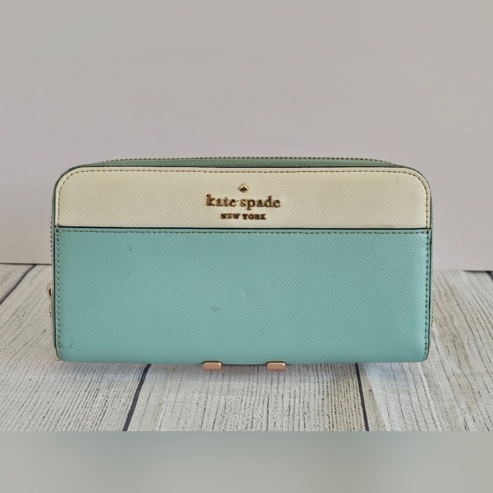 Kate Spade Staci Large Continental Wallet In Poolside Multi or Teal/Frosted Mint